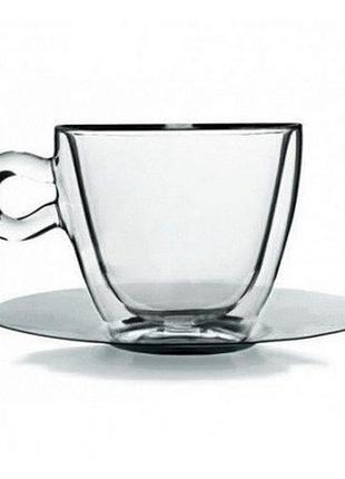 Чашка з подвійними стінками luigi bormioli thermic glass a-10083-s-0102-aa-01 65 мл