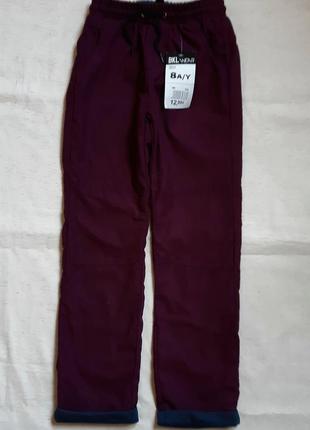 Темно бордовые серые и синие плащевые спортивные штаны bklwear франция на 8 - 14 лет