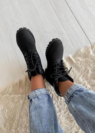 Timberland 6 inch premium black черевики жіночі тімберланд2 фото