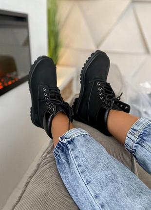 Timberland 6 inch premium black черевики жіночі тімберланд3 фото