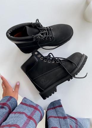 Timberland 6 inch premium black черевики жіночі тімберланд6 фото