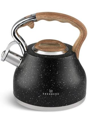 Чайник со свистком edenberg eb-8843-black 3 л черный