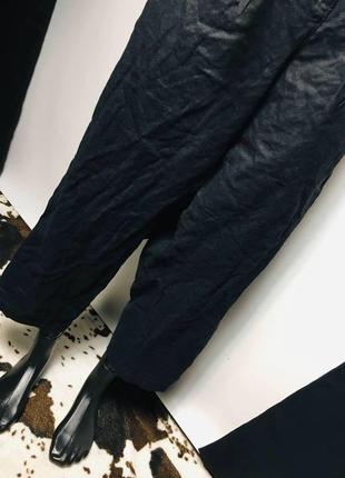 Нові лляні штани чорні великий розмір батал canda4 фото