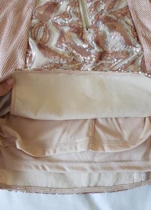 Плаття пудрове з паєтками преміум колекція10 фото