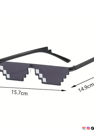 Пиксельные черные очки minecraft очки майнкрафт5 фото