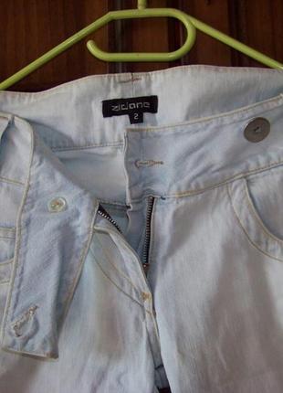 Голубые плотные прямые джинсы zidane 100% котон3 фото