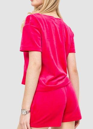 Домашний костюм велюровый, цвет розовый, 102r272-34 фото