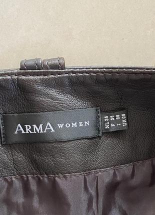 Юбка кожаная демисезонная премиум бренд arma размер s4 фото