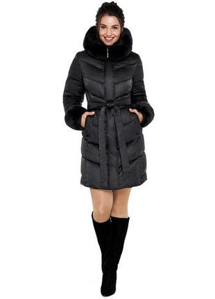 Жіноча куртка фірмова графітового кольору модель 31068 (клад тільки 48 (m))