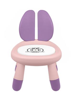 Дитячий стілець bestbaby bs-27 pink rabbit маленький стільчик для дітей "kg"1 фото