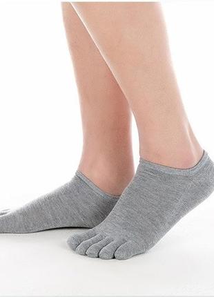 Літні тонкі чоловічі шкарпетки з п'ятьма пальцями, короткі невидимі бавовняні шкарпетки-човники