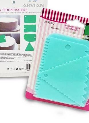 Набір 4 штуки фігурні кондитерські шпателі ножі резаки для крему, мастики