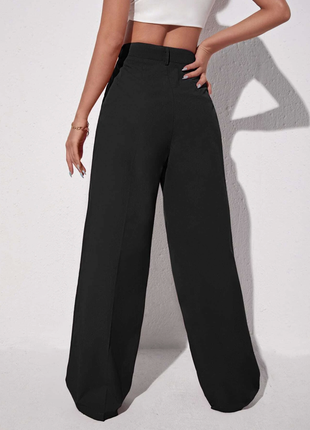 Штаны брюки shein ezwear solid wide leg pants - s-m3 фото