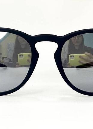 Сонцезахисні окуляри жіночі круглі в пластиковій матовій оправі з литими носоупорами5 фото