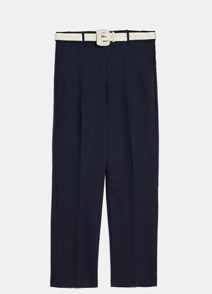 Штаны брюки прямые zara оригинал с поясом классические