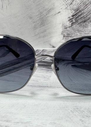 Сонцезахисні окуляри жіночі геометрія з лінзами градієнт у металевій оправі з тонкими дужками6 фото