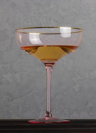 Келих "шампань", рожевий, 400 мл