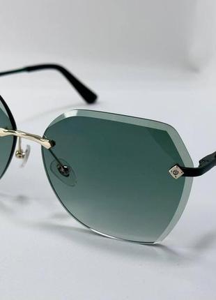 Солнцезащитные очки женские геометрические безоправные с антибликовыми линзами...