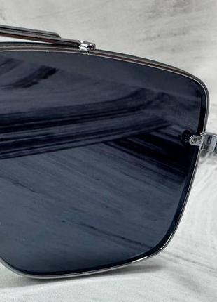 Солнцезащитные очки унисекс авиаторы черные оправа металл2 фото
