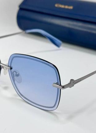 Солнцезащитные очки женские зеркальные безободковые с тонкими металлическими дужками