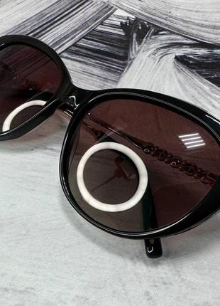 Сонцезахисні окуляри жіночі класичні з лінзами градієнт оправа ацетат тонкі дужки з камінчиками4 фото