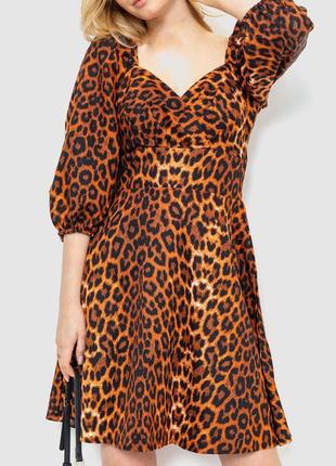 Платье с леопардовым принтом, цвет леопардовый, 172r9892 фото