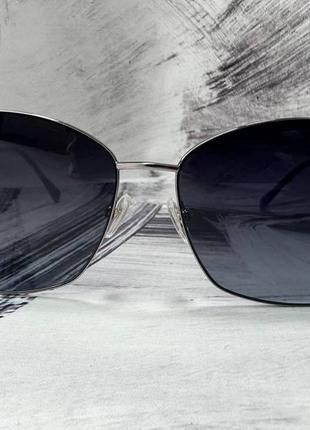 Солнцезащитные очки женские геометрия с линзами градиент в металлической оправе с тонкими дужками4 фото