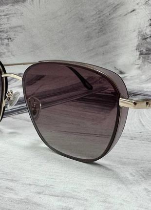 Солнцезащитные очки унисекс гекса з тонкими металлическими дужками4 фото