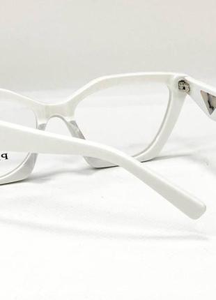 Оправа для встановлення лінз геометрична жіноча біла масивна