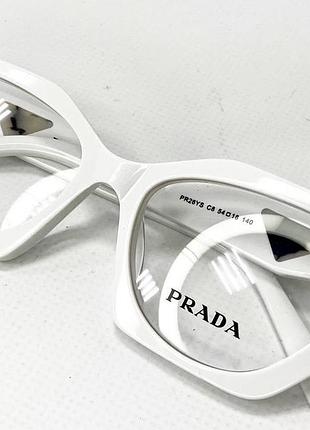 Оправа для встановлення лінз геометрична жіноча біла масивна