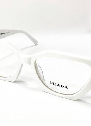 Оправа для встановлення лінз геометрична жіноча біла масивна