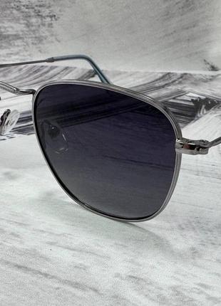Сонцезахисні окуляри унісекс-гекса лінзи з поляризацією в тонкій металевій оправі
