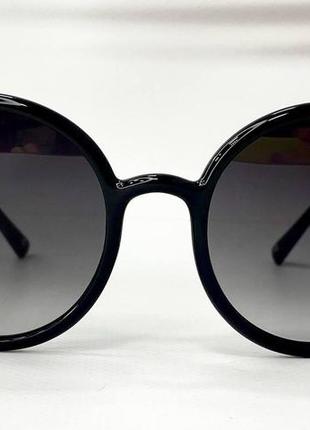 Сонцезахисні окуляри жіночі круглі в пластиковій оправі градієнтного тонування тониньких дужки2 фото