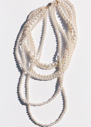 Набор ожерелья с искусственными жемчужинами6 фото