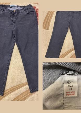 Джинсы стренч черные р.16 bm denim укр.р.52