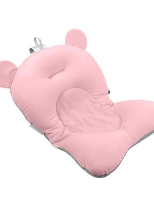 Матрасик коврик для ребенка в ванночку с креплениями bestbaby 330 pink "kg"