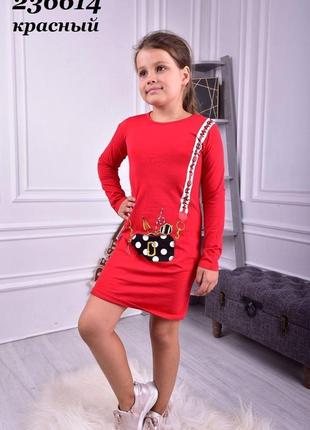 Дитяча сукня сумочка (тр-346614) червона1 фото
