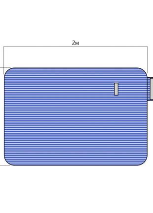 Килимок для пікніка та кемпінгу складаний shanpeng njb-001 темно-синя смуга 150*200 см каремат "lv"5 фото