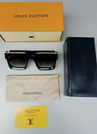 Очки в стиле louis vuitton очки женские солнцезащитные большие черные с градиентом2 фото