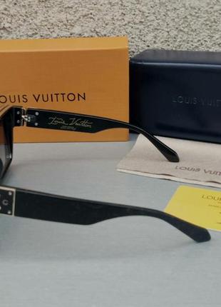 Очки в стиле louis vuitton очки женские солнцезащитные большие черные с градиентом5 фото