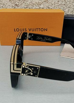 Очки в стиле louis vuitton очки женские солнцезащитные большие черные с градиентом6 фото