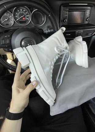 Both gao high boots white женские белые ботинки весна-осень