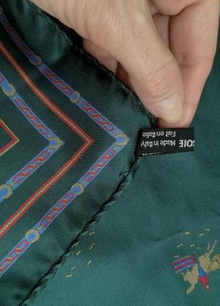 Винтажный итальянский шёлковый платочек 100%шелк шов роуль5 фото
