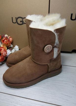 Ugg australia оригинал.  ugg bailey button ii с пуговицей коричневые 1016226