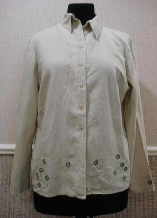 Вышиванка блузка с длинным рукавом бренд isabelle большого размера 18(xxxl)