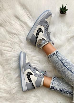 Nike air jordan 1 retro x christian dior10 фото