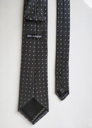 Серый галстук в горошек классический галстук autograph mark and spencer2 фото