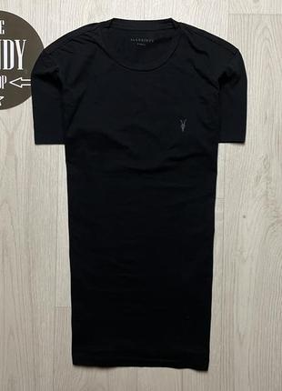 Мужская черная футболка allsaints, размер xs-s