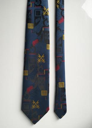 Вінтажна краватка синя tie rack london