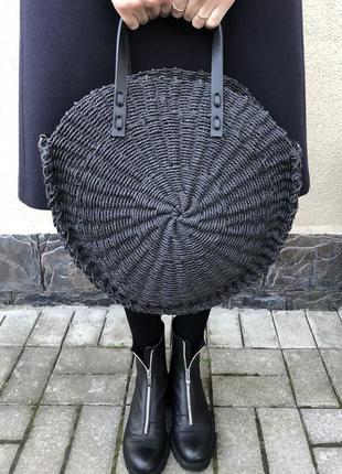 Чорна,плетена сумка,торба,етно,бохо стиль zara6 фото